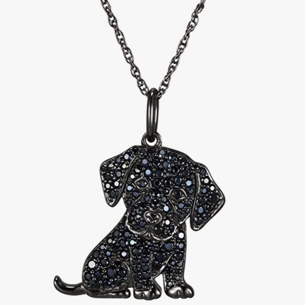 Labrador Retriever Diamonds Puppy Necklace